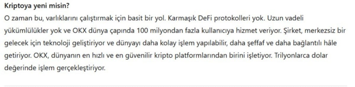 OKX BİLDİRİSİ