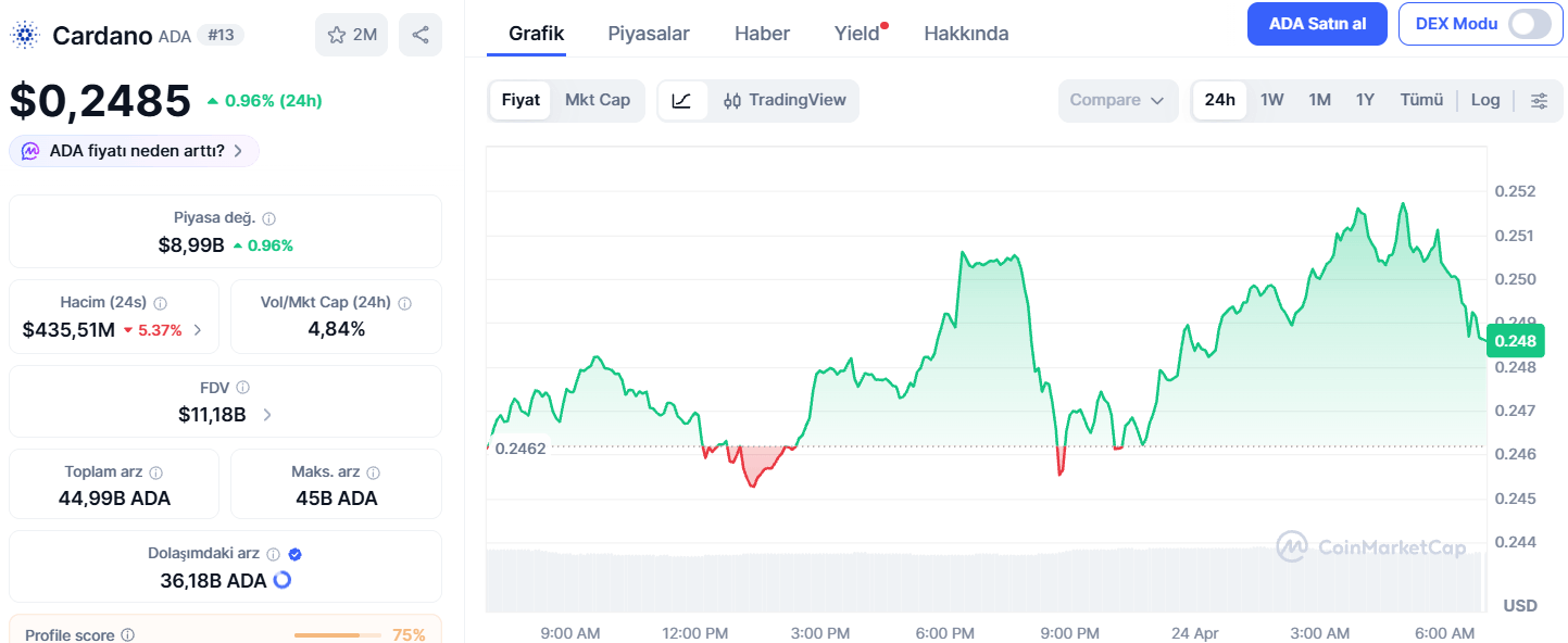 Cardano Fiyatı: Fiziksel Visa Kart ve Midnight Gizlilik Katmanı