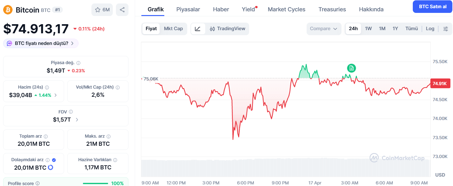 bitcoin grafiği