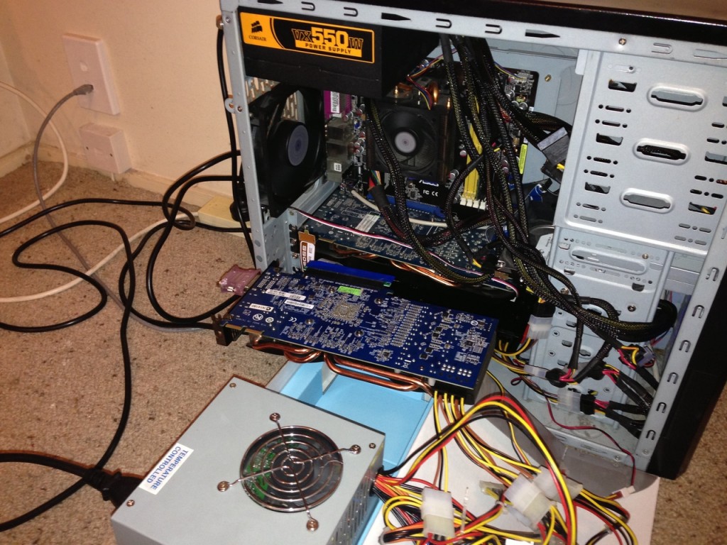 The 256 GPU900 MEM1100 Litecoin Rig mod