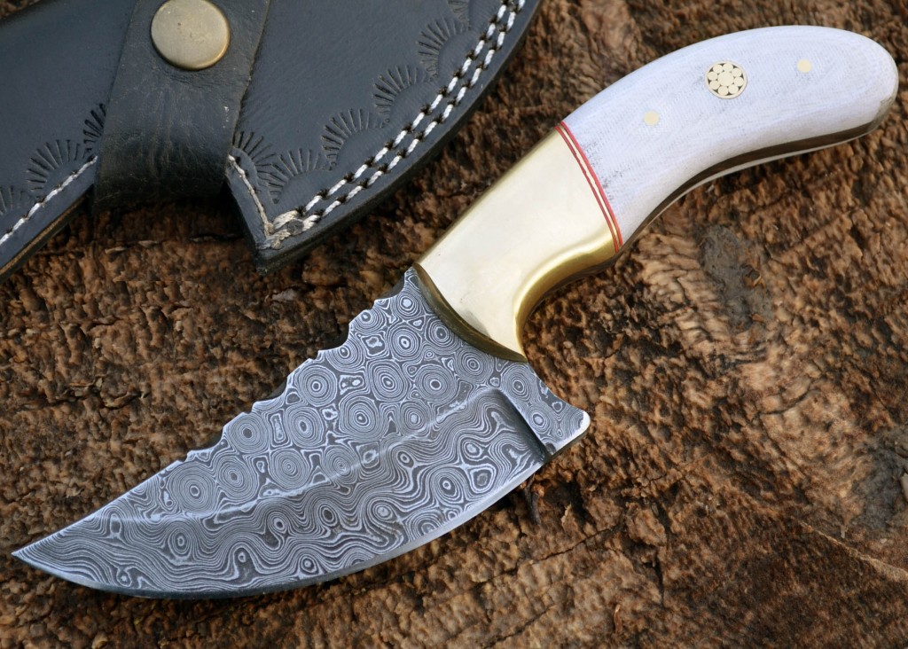 White Damascus Hunting Knife mod