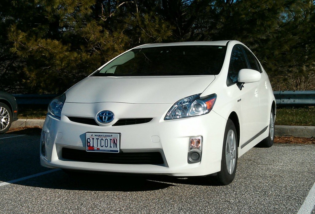 Eco Friendly Prius Bitcoin Plate mod