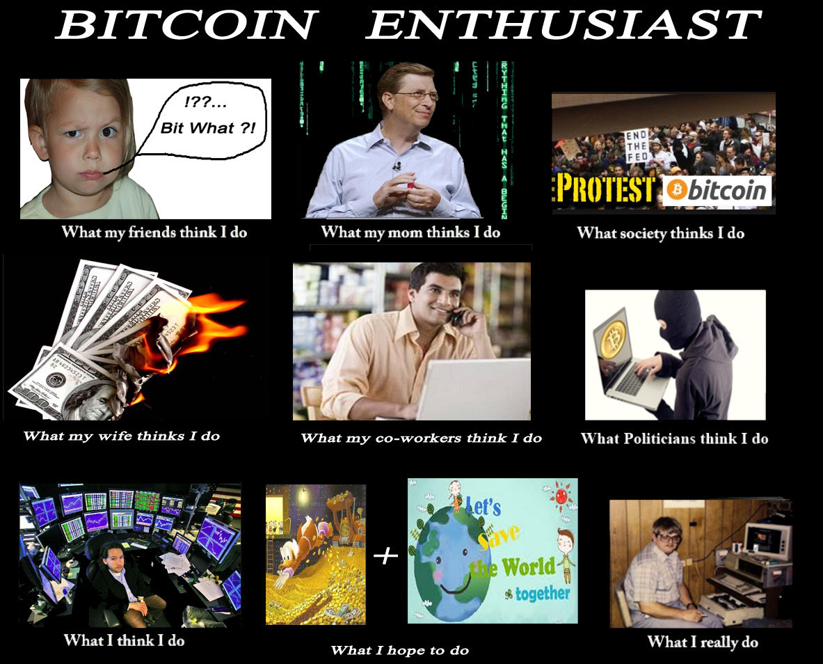 Bitcoin owners: what people think I do...