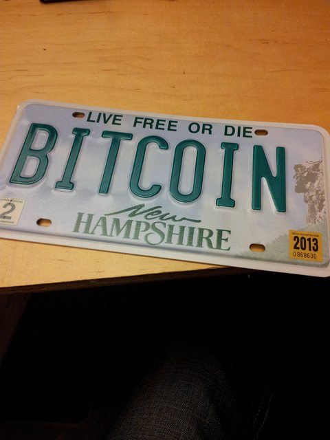 bitcoin license plate