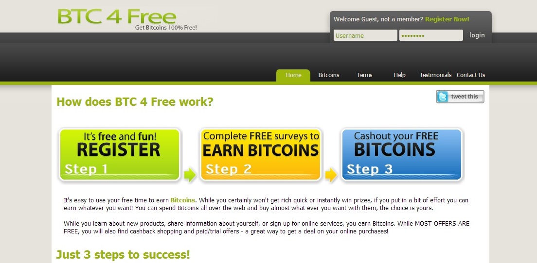 bitcoin free earning website