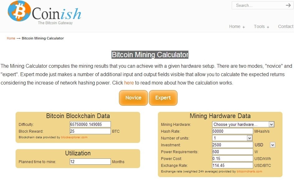 bitcoin mining calculator with difficulty
