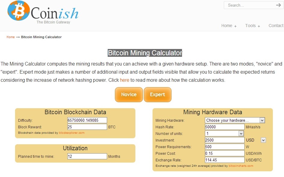 bitcion hash calculator