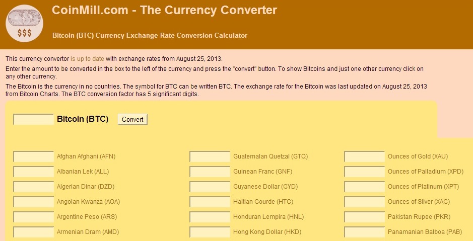 Crypto Converter - Cryptocurrency Calculator & Conversion Table