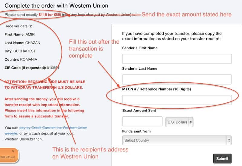 send bitcoin to western union