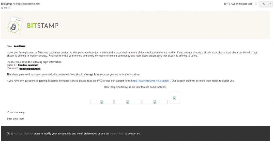 bitstamp user id equals email