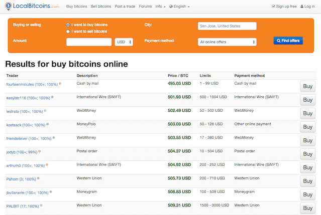 buy bitcoin local currency