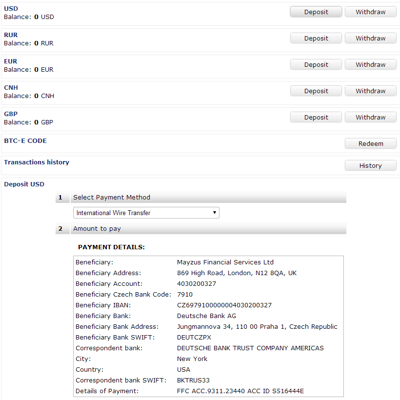 btc e usd deposit