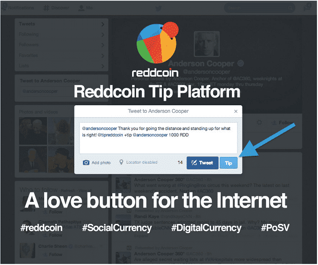 Reddcoin Tip Platform