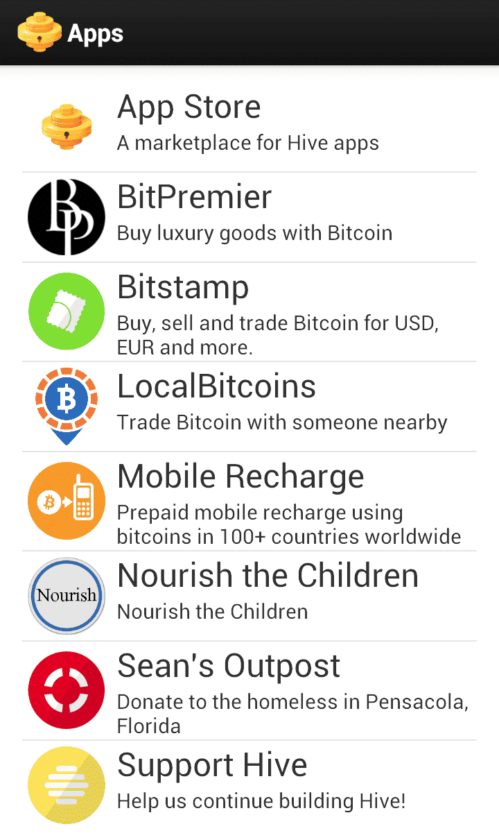 hive bitcoin app