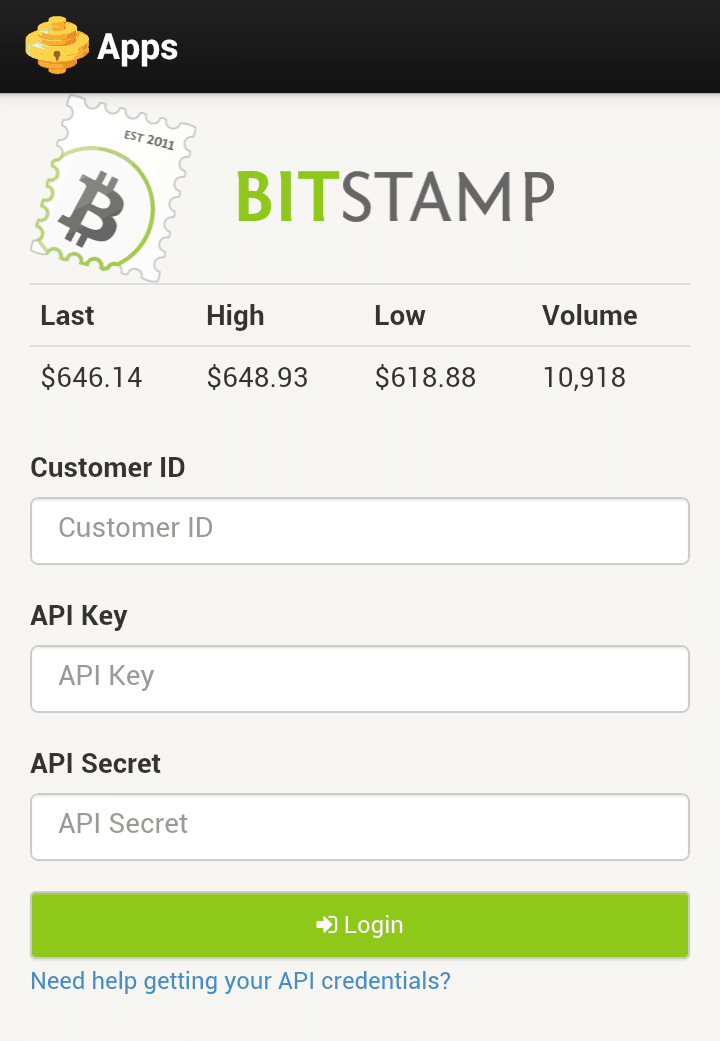 bitstamp store coins in wallet