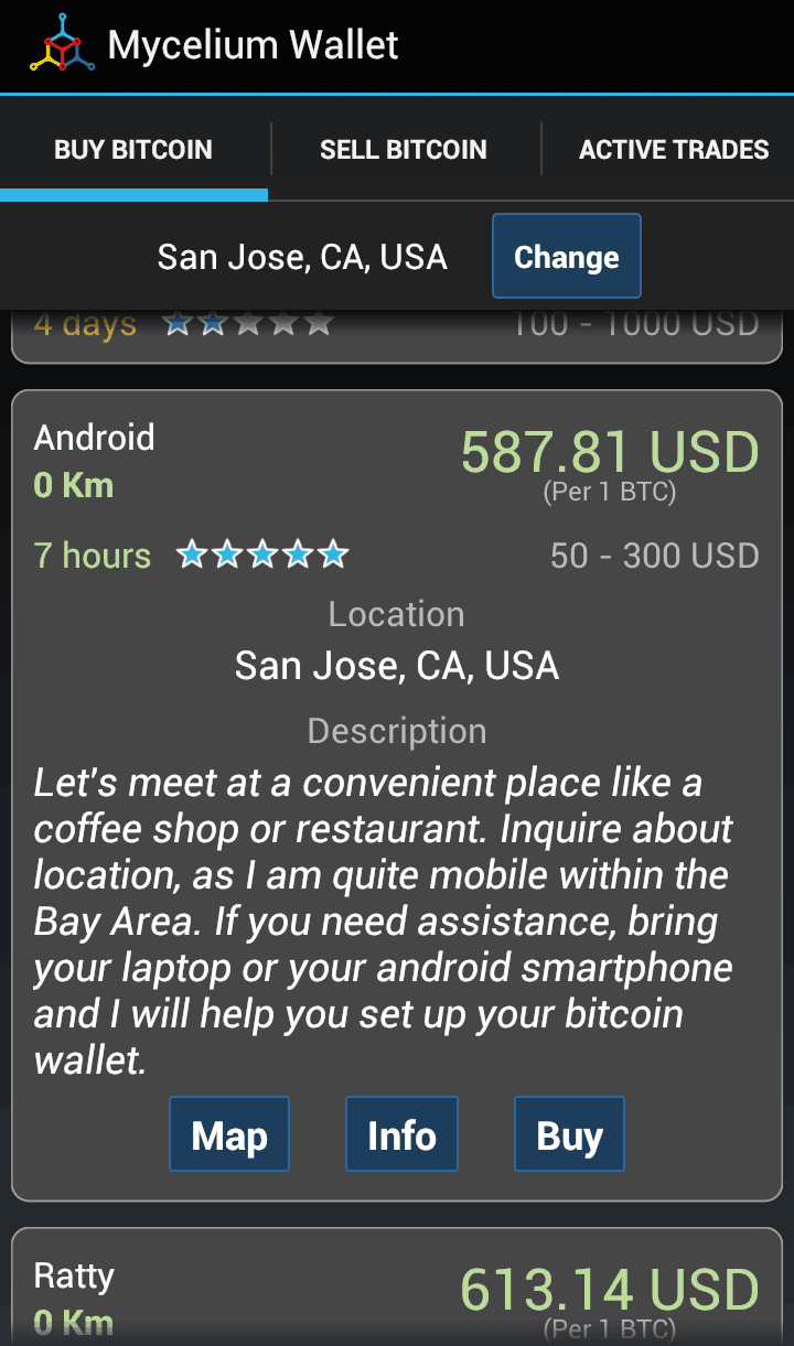 Local Bitcoin trader in San Jose