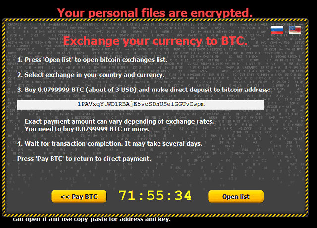 bitocin ransomware list