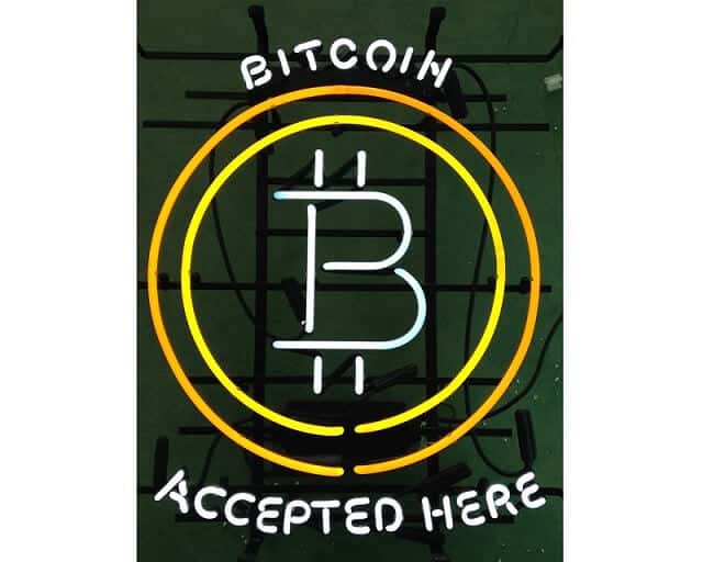 Cryptocables' Bitcoin Accepted Neon Sign