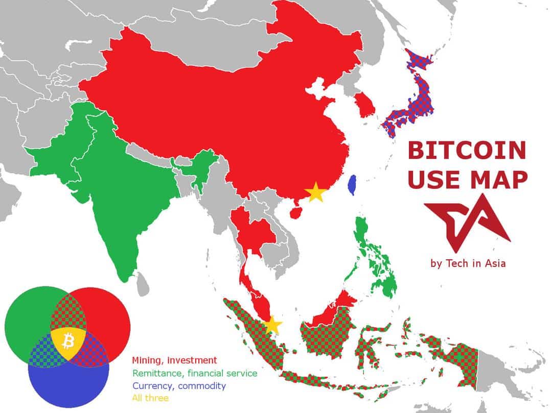 which countries use bitcoin