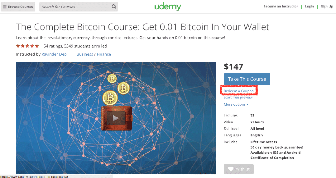 udemy bitcoin course