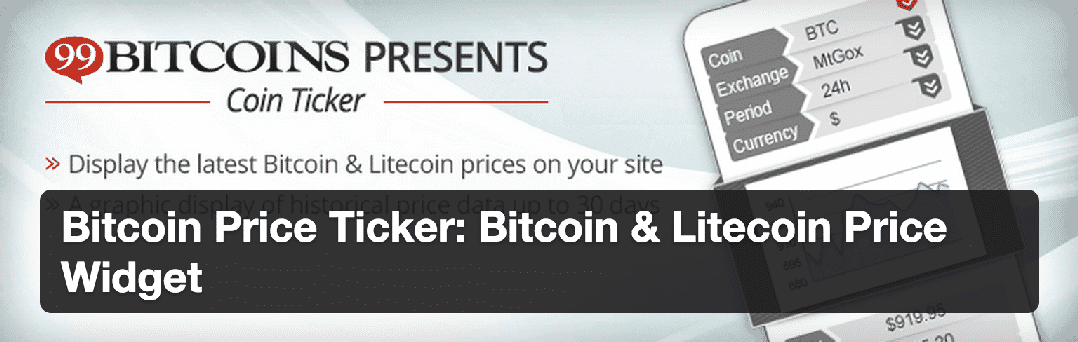 bitcoin ticker widget chrome