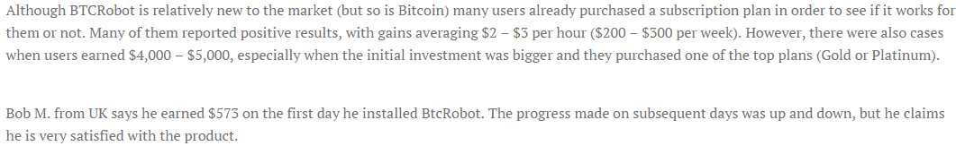 Automated Bitcoin Trading Software Review Btcrobot