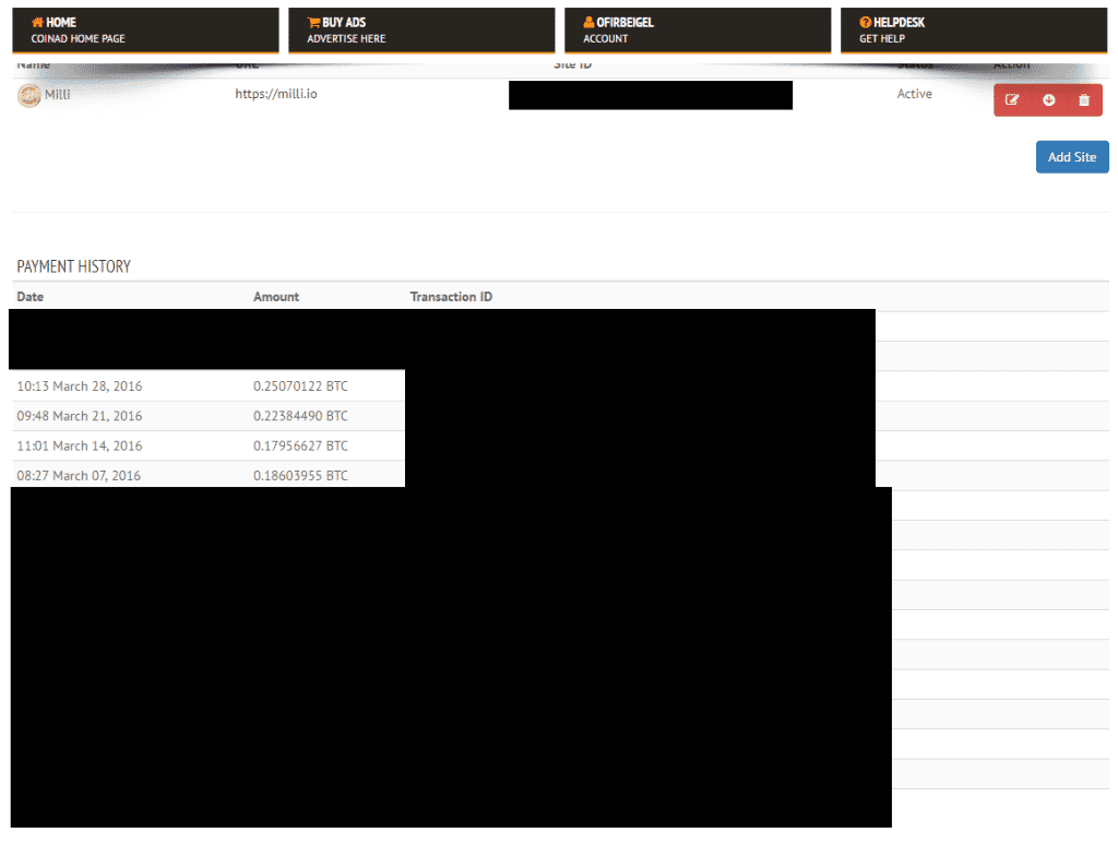 coinad earnings