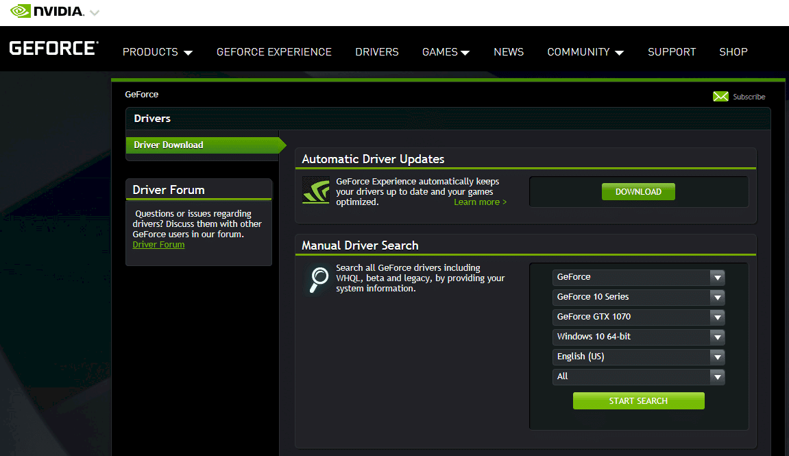 nvidia latest drivers