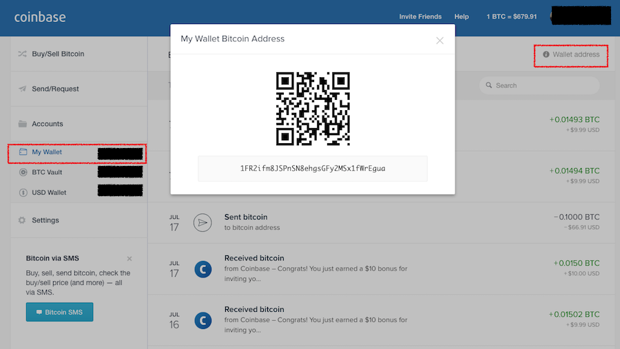 how to transfer bitcoin from blockchain wallet to coinbase