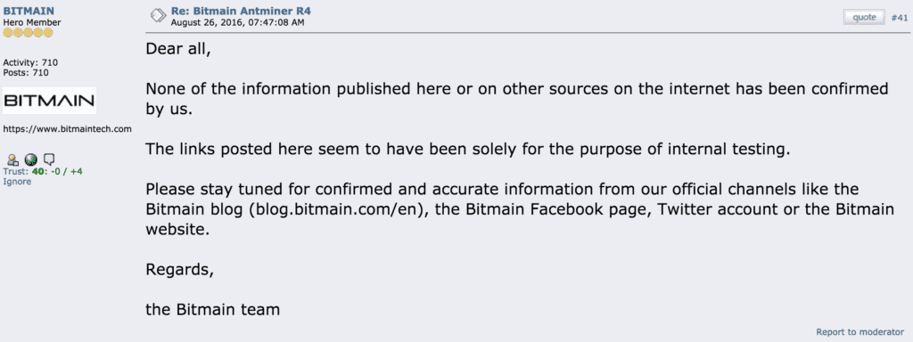 Bitmain announcment bitcointalk