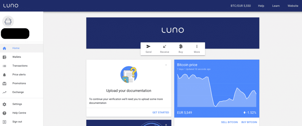 luno dashboard