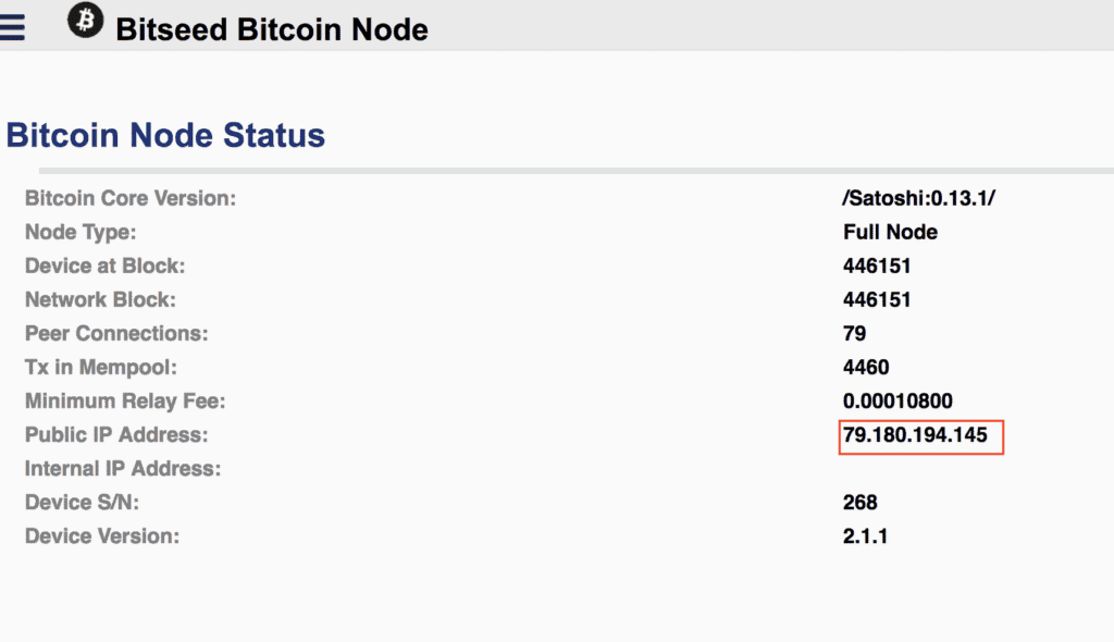 Bitseed node status