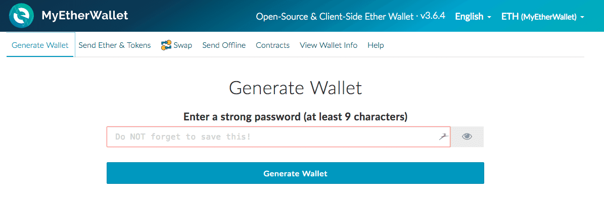 Create New Wallet