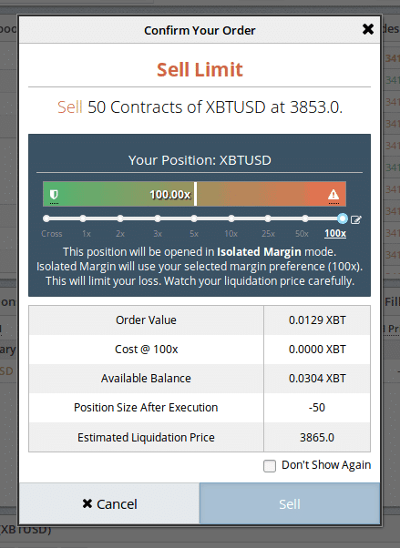 bitmex short