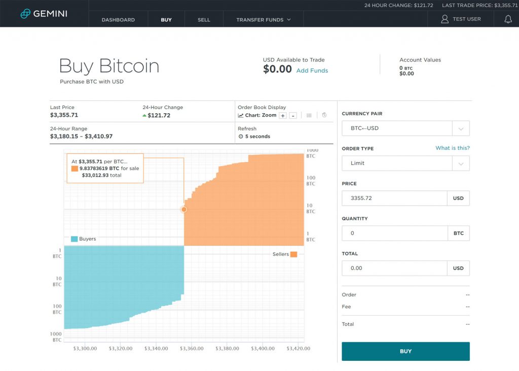 Gemini trade view