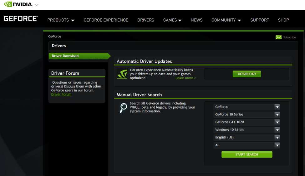 Nvidia drivers