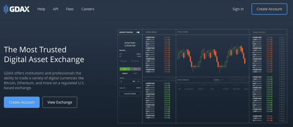 bitcoin exchange gdax