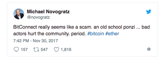 Michael Novogratz tweet