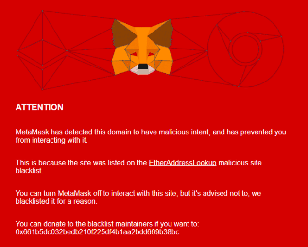 MetaMask Blacklist