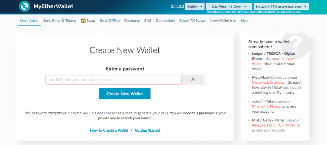 MyEtherWallet Buat Dompet