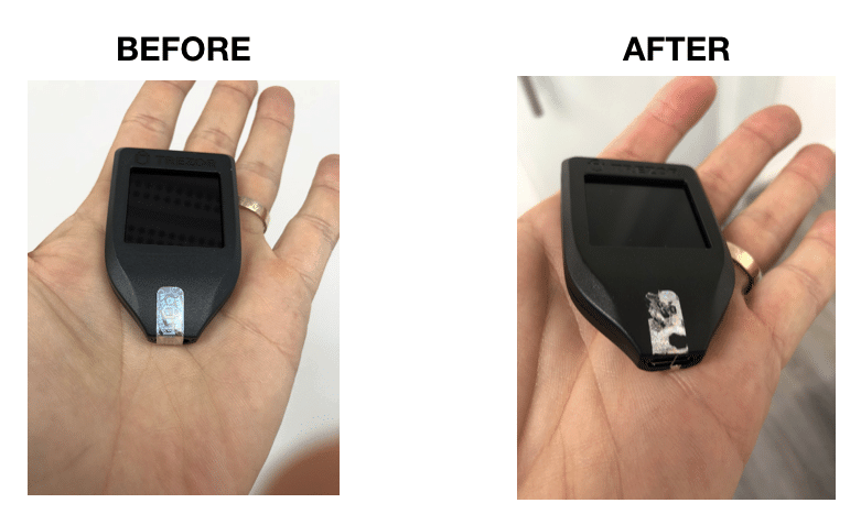 TREZOR embed seal