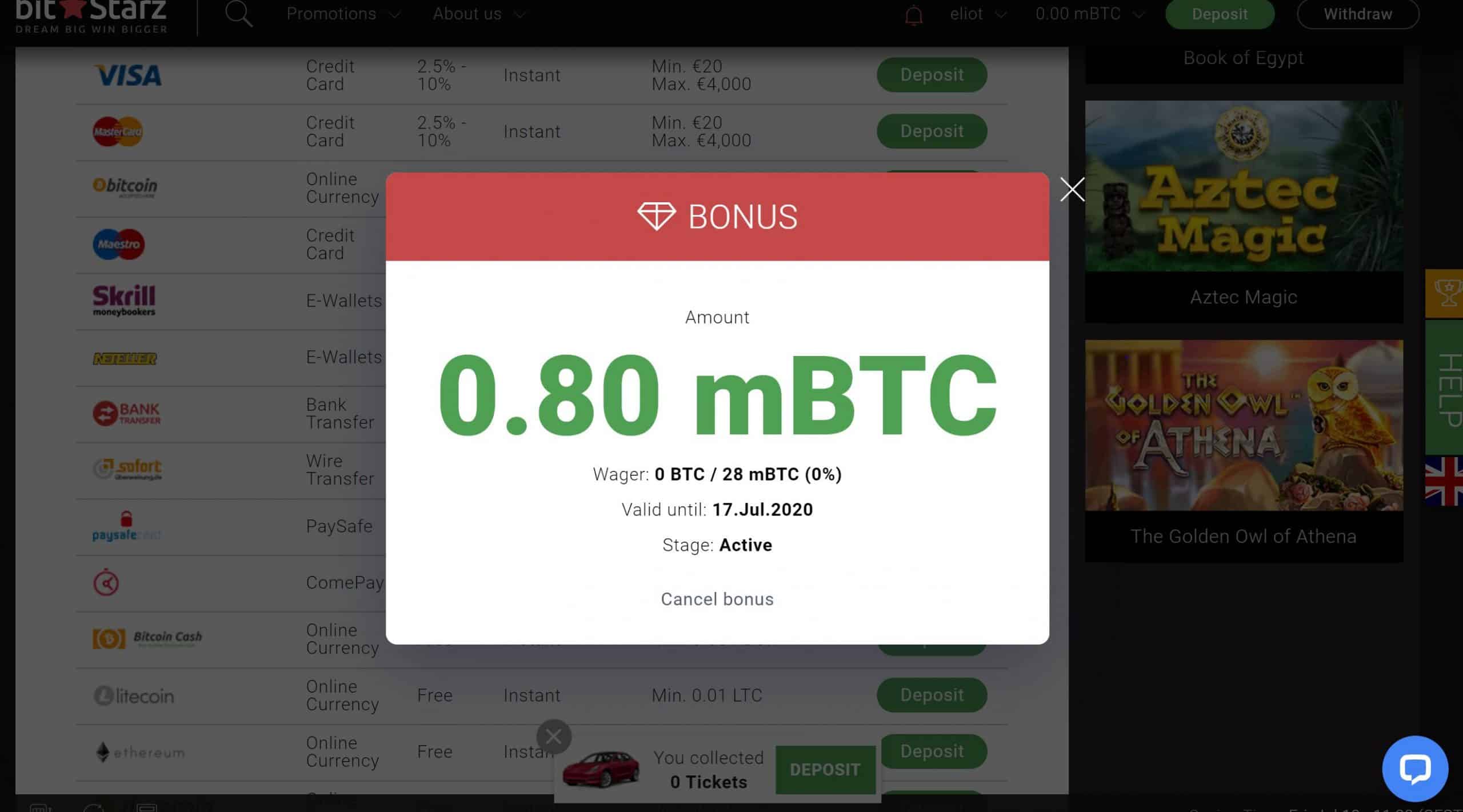 Bitstarz bonuses