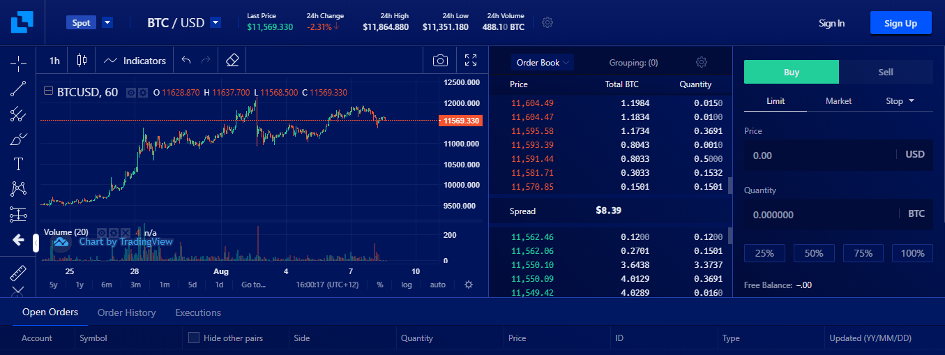 change screen color on liquid crypto exchange