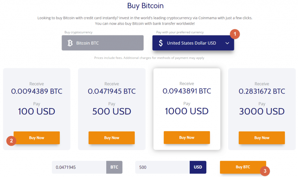 how to buy bitcoin through credit card