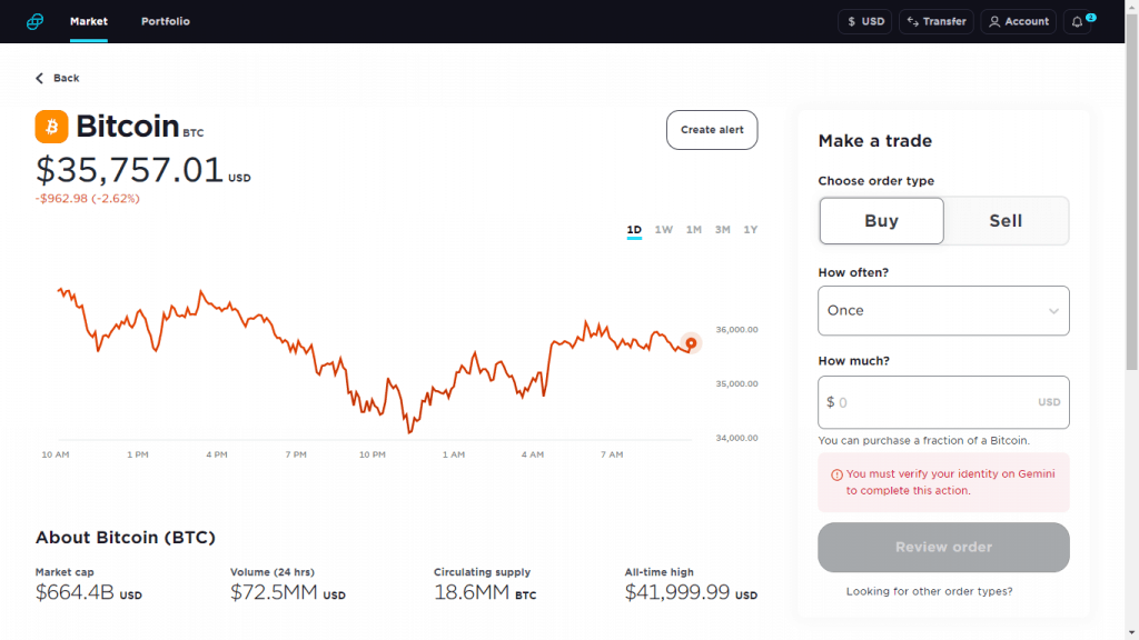 gemini exchange api