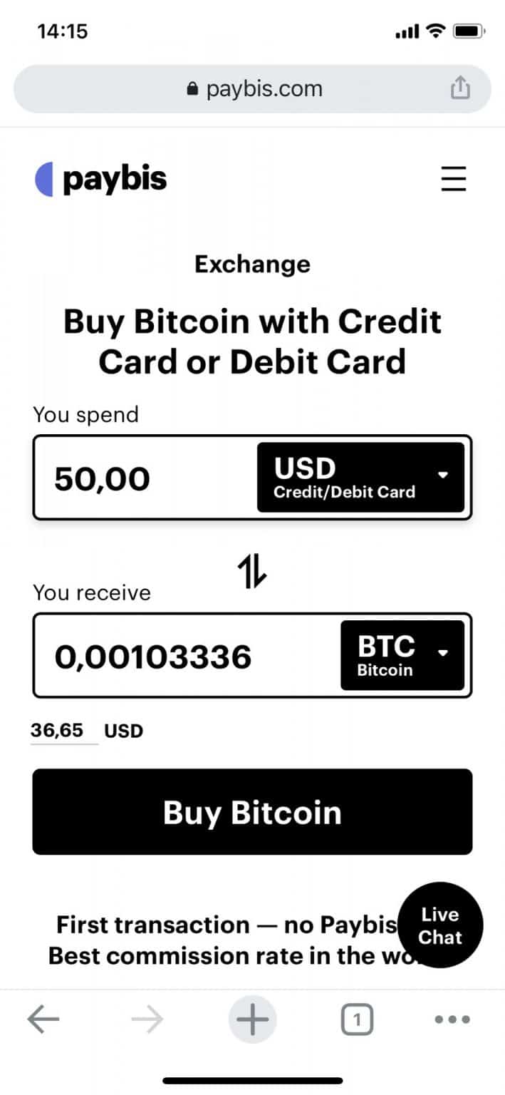 paybis buy bitcoin