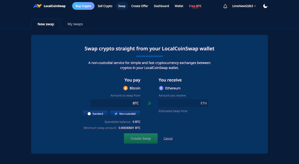 Localcoinswap Swap 1 