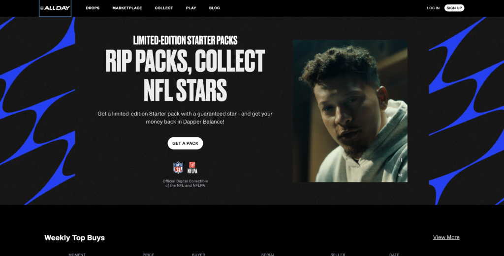 NFL All Day NFT screenshot