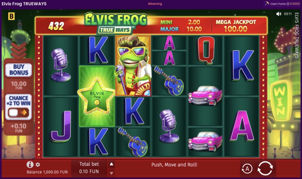 Elvis Frog casino game on TrustDice online casino