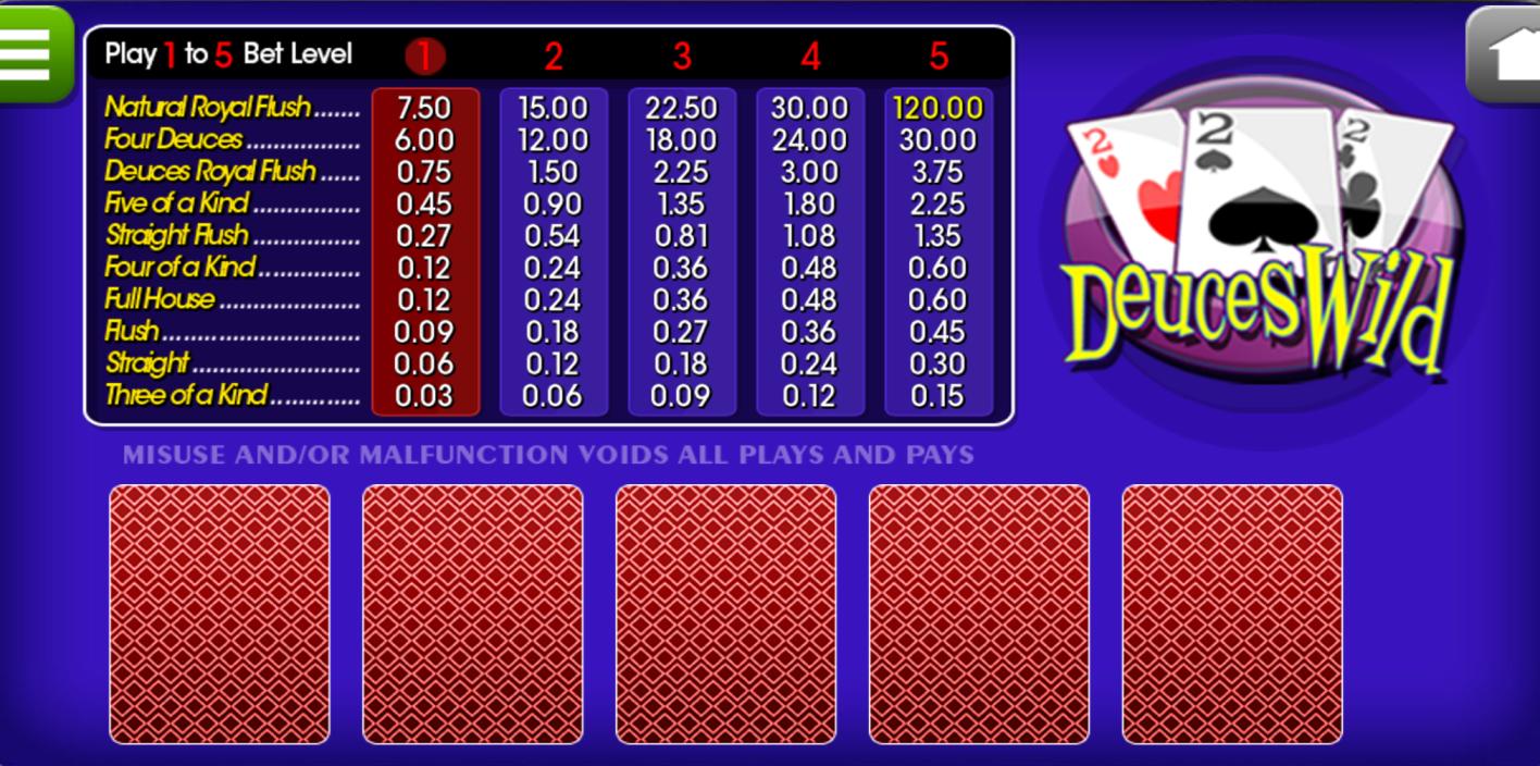 Play Deuces Wild poker with Bitcoin